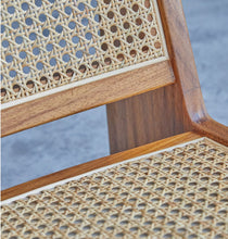 Load image into Gallery viewer, Amandine Lounge Chair - Wood &amp; Natural Rattan
