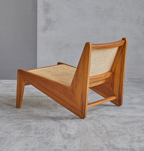 Load image into Gallery viewer, Amandine Lounge Chair - Wood &amp; Natural Rattan
