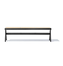 Load image into Gallery viewer, Célia Bench - Black &amp; Natural Rattan
