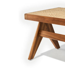 Load image into Gallery viewer, Célia Bench - Walnut &amp; Natural Rattan
