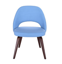 Load image into Gallery viewer, Sienna Executive Side Chair - Light Blue Fabric &amp; Walnut Legs
